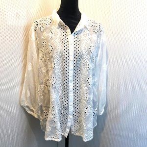 Johnny Was Gwen Blouse Button up Size Large